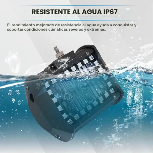 Vista 3 de ASLONG 4 piezas de 4" pulgadas LED Pods Barra de luz de trabajo todoterreno con halo RGB multicolor persiguiendo 16 colores sólidos más de 92 modos