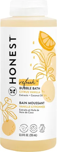 Vista 15 de The Honest Company Baño Espumoso de Burbujas, Suave para Bebé, De Origen Natural, Sin Lágrimas, Hipoalergénico, Nutrición de Almendra Dulce, 12 fl oz
