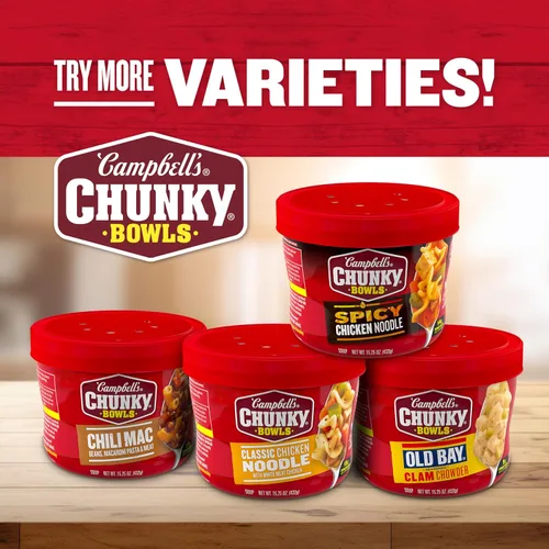 Vista 8 de Campbell’s Chunky Sopa de ternera con verduras del campo, 15.25 oz Tazón microondable