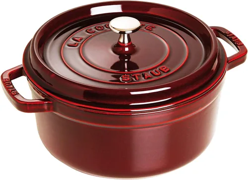 Vista 31 de Staub - Olla redonda de hierro fundido de 2.75 cuartos, color trufa blanca, fabricada en Francia