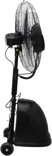 Vista 2 de Ventilador de nebulización de 40L Ventilador eléctrico de pulverización industrial Ventilador humidificador Ventilador de piso de pie al aire libre