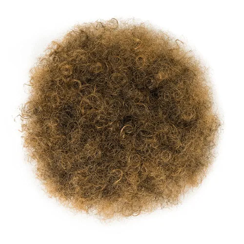 Vista 2 de Cola de caballo afro abombada para cabello natural, con cordón para cola de caballo afro, corto, afro, con cordón para cola de caballo rizado #1BT27