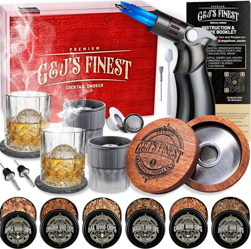 Vista 11 de Kit ahumador para whisky Kit ahumador para cócteles Kit ahumador para bourbon Kit ahumador para cócteles a la antigua con antorcha de 3