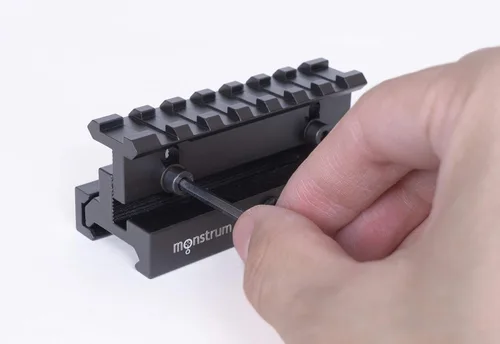 Vista 5 de Monstrum Lockdown Series - Soporte elevador Picatinny de altura ajustable con liberación rápida 3.5 pulgadas