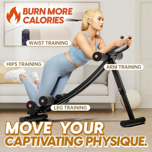 Vista 7 de Ab machine, AB trainer machine,workout equipment for Home Gym Strength Training, Ab workout equipment, AB machine for stomach workout, Foldable