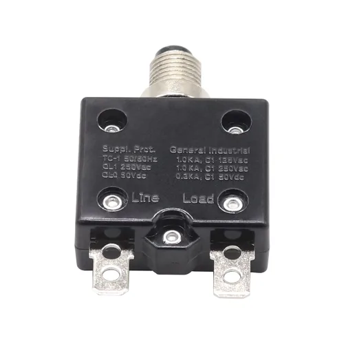 Vista 4 de Interruptor de circuito de botón de reinicio manual, interruptor de sobrecarga térmica de 12V-24V CC para lancha, RV, automóvil, camión 5A