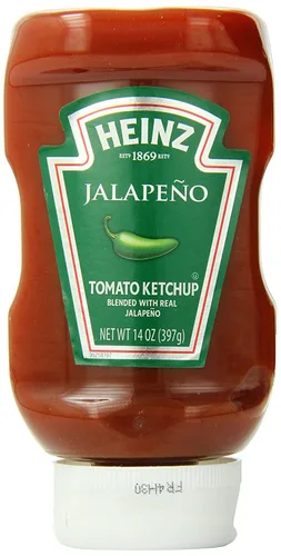 Vista 39 de Heinz Ketchup de tomate mezclado con chipotle, botella exprimible de 14 onzas