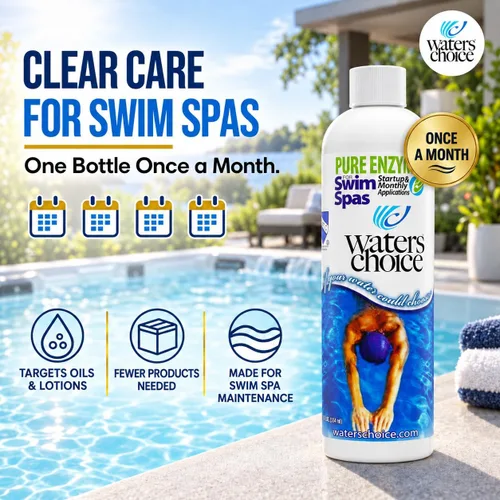 Vista 3 de Waters Choice Enzimas para spas de natación, tratamiento de agua de spa para spas de natación de 1000 a 2000 galones, específicamente formuladas