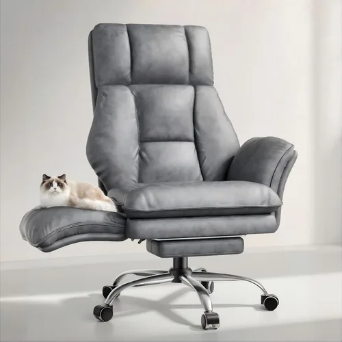 Vista 12 de Silla de oficina grande y alta, reposabrazos abatibles para mascotas
