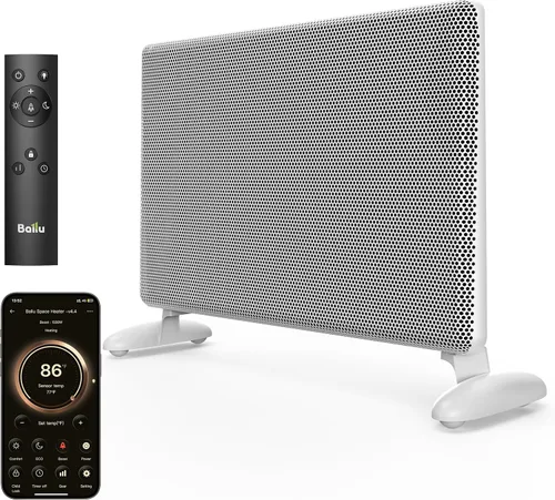 Vista 9 de Ballu Calentador de Espacio Infrarrojo de Mica para Habitación Grande, Calentador de Panel con Termostato Programable, Control de Aplicación WiFi