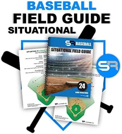 Vista 5 de Score It Right Guía de situación de béisbol - Guía de campo situacional premium para entrenadores, jugadores, padres - Guía detallada del campo