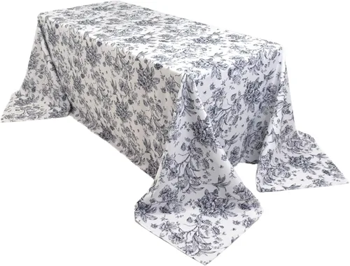Vista 32 de Efavormart - Mantel rectangular, 60 x 102 pulgadas, resistente a las manchas y a las arrugas, lavable, mantel decorativo oblongo de tela de Amatista