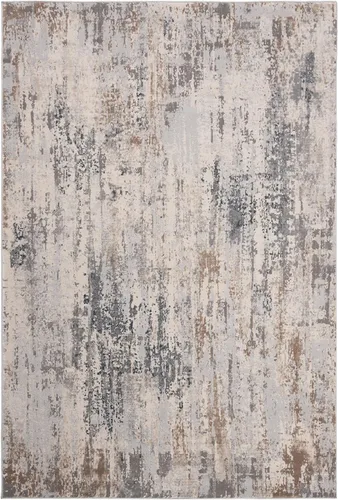 Vista 4 de SAFAVIEH Invista Collection - Alfombra decorativa de 4 x 6 pies, color crema y gris, diseño abstracto moderno, no desprende pelusa y de fácil