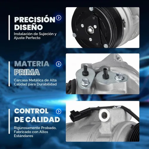 Vista 4 de Compresor de aire acondicionado CA con embrague para Lincoln MKX 3.5 3.5L 2007 2008 2009 2010, para Ford Edge 3.5L 2007-2010 07 08 09 10