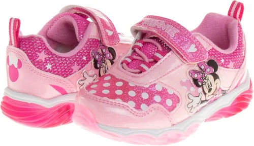 Vista 5 de Disney Zapatos innie Mouse para niñas - Tenis sin cordones con luces de Minnie Mouse bebéniño pequeño