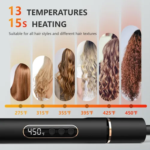 Vista 4 de IFNOT Plancha plana 2 en 1, iones negativos de cerámica para alisar el cabello de las mujeres, cabello sin encrespamiento, calentamiento rápido