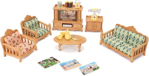 Vista 8 de Juego de muebles para casa de muñecas para niños, juguetes en miniatura