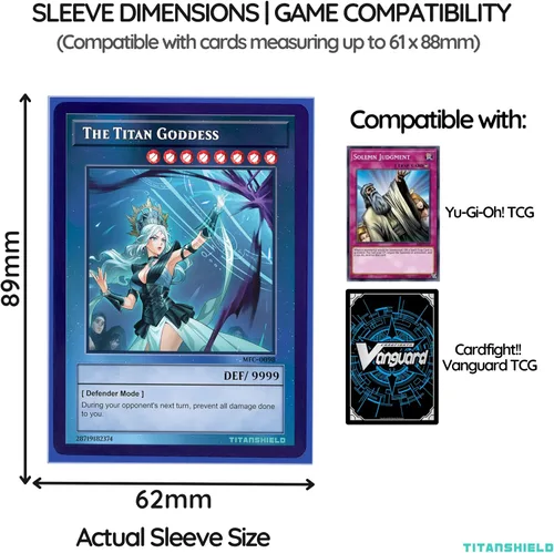 Vista 4 de TitanShield (150 mangas) tamaño pequeño japonés, fundas para tarjetas de comercio para Yu-Gi-Oh, Pelea de cartas Vanguard & More