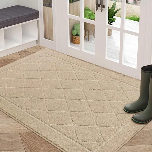 Vista 22 de BEQHAUSE - Tapete para puerta de 20 x 32 pulgadas, antideslizante, color beige