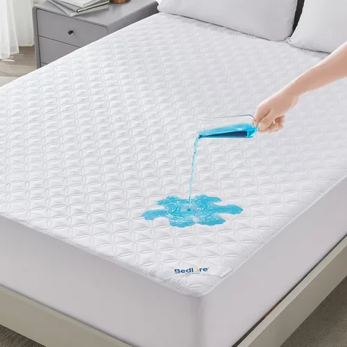Vista 18 de BEDLORE Protector de colchón impermeable, sin ruido, tamaño individual XL, con bolsillo profundo ajustado de hasta 6 a 15 pulgadas, funda de colchón