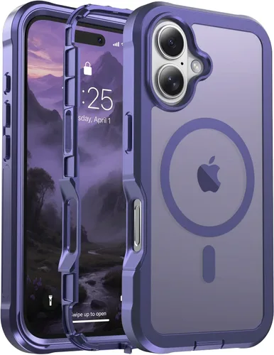 Vista 161 de jaroco - Funda magnética compatible con MagSafe para iPhone 11 de 6.1 pulgadas; protección de grado militar contra caídas, de doble capa