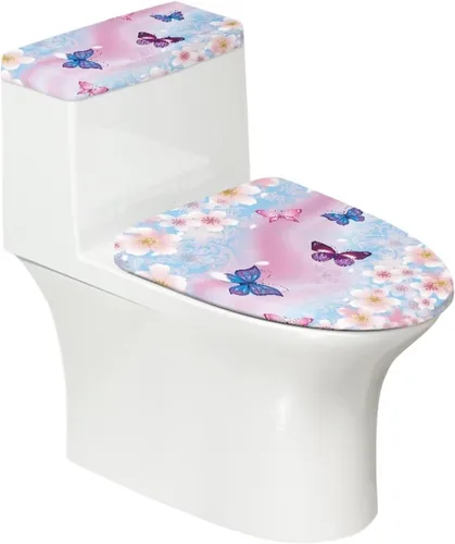 Vista 33 de Juego de decoración de baño de 2 piezas con diseño de muñeco de nieve de Navidad, cubierta de tanque para asiento de inodoro