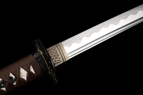 Vista 8 de Espada samurái japonesa de 41 pulgadas, hecha a mano, acero al carbono 1095, mate