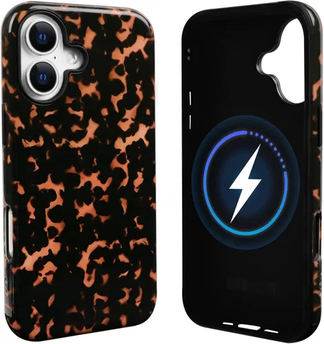 Vista 49 de NITITOP Funda magnética compatible con iPhone 11, compatible con MagSafe lindo diseño estético de leopardo ámbar tortuga para mujeres, hombres