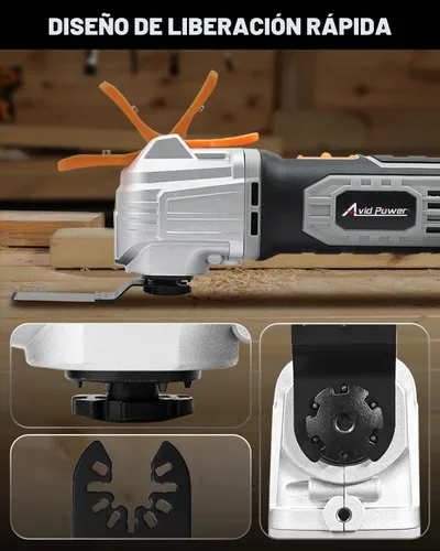 Vista 3 de AVID POWER 112 piezas Hojas de sierra oscilantes de liberación rápida Hojas multiherramienta oscilantes con lijas Accesorios universales