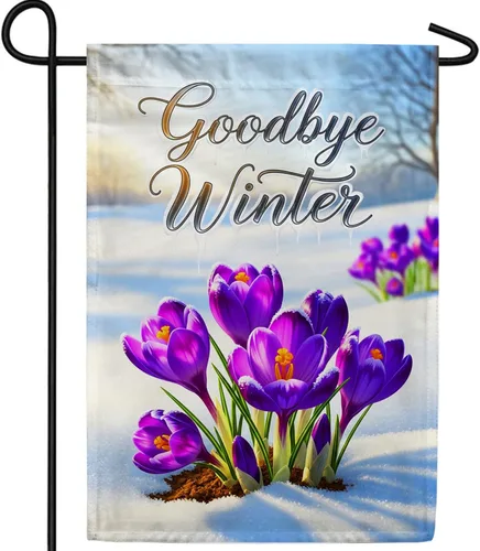 Vista 47 de A Little Rain Gnome Umbrella Garden Flag 12.5" x 18" Double Sided