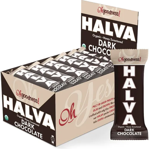 Vista 11 de Oh, Goodness! Barras orgánicas Halva - Sabor a almendra - Paquete de 16 barras de 1.41 oz