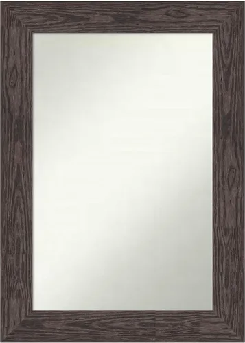 Vista 340 de Amanti Art Espejo personalizado, espejo de baño negro puente, espejo de pared o espejo de tocador de baño sobre el fregadero (26 x 26 pulgadas)