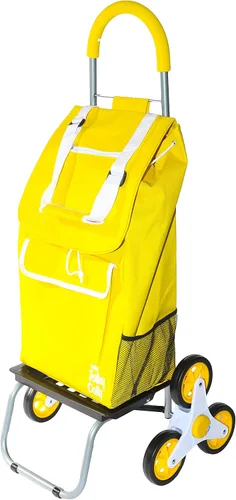 Vista 9 de dbest Products Carrito de escalador de escaleras Dolly con correas de mochila, carrito de compras Apartamento plegable para condominio