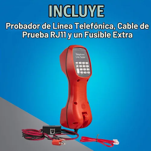Vista 6 de Jonard Tools TBS-100 - Juego de probador de línea telefónica analógica con clips ABN