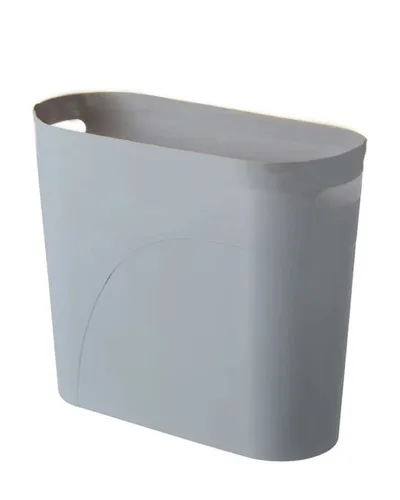 Vista 8 de Basurero pequeño para baño, 3 galones, plástico delgado, juego de 2, color negro