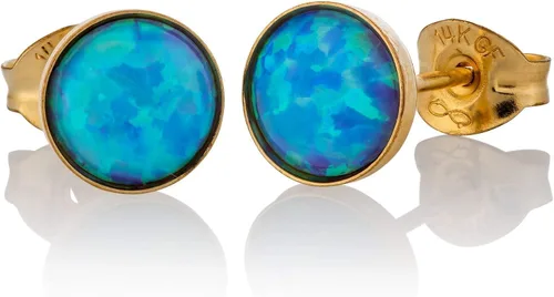 Vista 6 de Aretes de ópalo – Aretes de tuerca de 0.236 in – Aretes minimalistas de ópalo para mujer