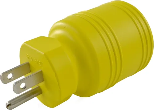 Vista 7 de Conntek Adaptador de enchufe de bloqueo NEMA 5-15P a NEMA L5-30R de 15 amperios a 30 amperios Negro