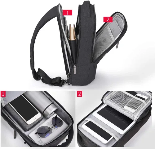 Vista 4 de XINCADA Bolso bandolera pequeño para hombre, bolso bandolera para hombre, bolso de hombro