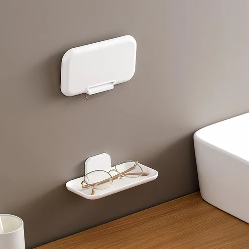 Vista 2 de Estante sin taladro, paquete de 2 estantes plegables para pared