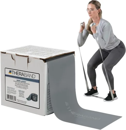 Vista 10 de THERABAND Resistance Band, Gold, Max, 25-Yard Roll, Latex-Free, Elastic Band for Exercise, Physical Therapy, Yoga, Pilates, Stretching, Home