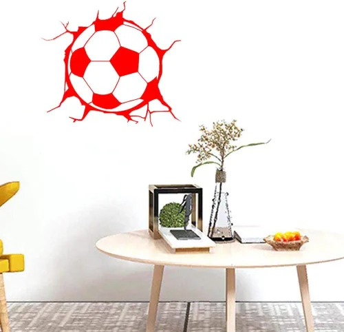 Vista 5 de BIBITIME - Adhesivo de vinilo de fútbol americano para pared, para fanáticos del deporte, dormitorio, escuela, gimnasio, aula, guardería, habitación