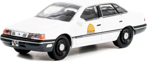 Vista 2 de 1990 Taurus Police White Utah Highway Patrol Hot Pursuit Series 41 1/64 Modelo de automóvil fundido a troquel por Greenlight 42990 A