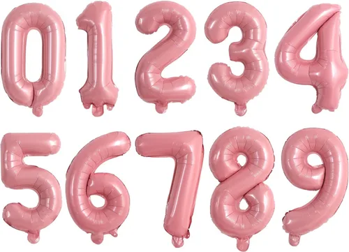 Vista 28 de TONIFUL Globos grandes de 50 pulgadas con números dorados del 0 al 9, globo digital grande de Mylar número 8 digital ocho para fiestas