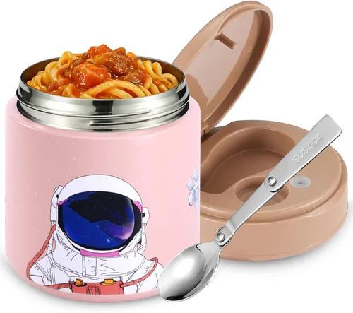 Vista 14 de Termo para comida caliente para niños – 15.2 onzas, tarro de comida aislado a prueba de fugas, termo de sopa, recipientes de almuerzo aislados