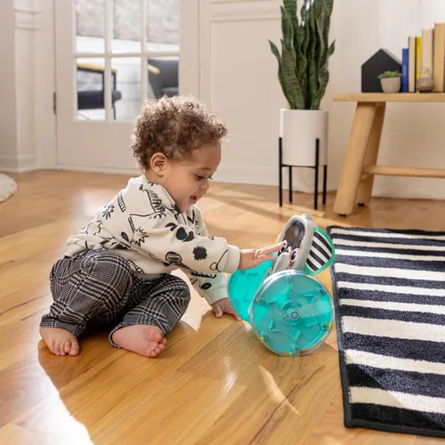 Vista 14 de Juguete de bebé para gatear Baby Einstein Chase & Tap Earl, con espejo y música, para bebés de 6 meses en adelante (Paquete de 4)