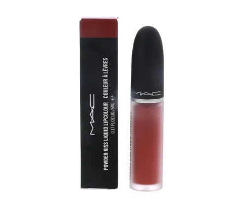 Vista 3 de MAC Powder Kiss Lápiz labial líquido 989 Mull It Over (Dirty Peach) - 0.17 fl oz / 0.2 fl oz
