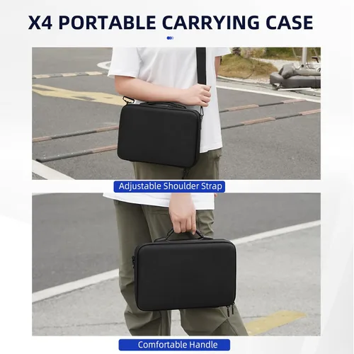 Vista 5 de Funda de transporte X4 para Insta360 X4 Air, bolsa protectora de almacenamiento de carcasa rígida portátil, funda de asa de viaje con capacidad