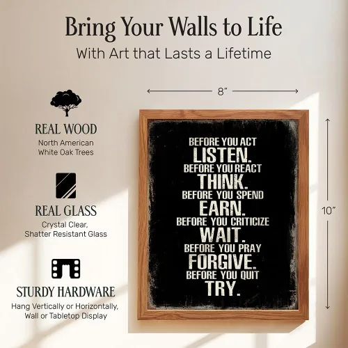 Vista 7 de Arte de Pared con Citas Inspiradoras ENMARCADO - Decoración de Pared con Citas Positivas - Citas Inspiradoras - Regalos Inspiradores - Dichos