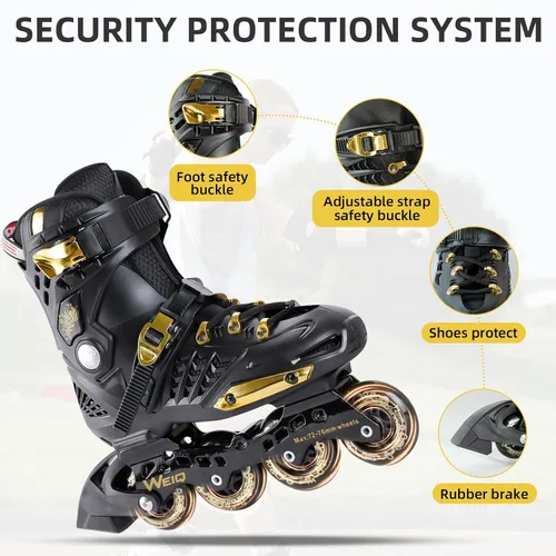 Vista 2 de Patines en línea para mujeres y hombres, patines profesionales de fitness para adultos, patines de velocidad en línea de alto rendimiento