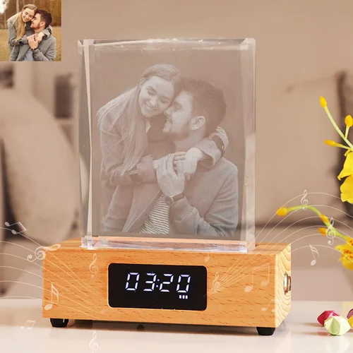 Vista 12 de Foto de cristal personalizada, regalos personalizados con tu propia foto para mamá, papá, pareja, familia, impresión en color personalizada, regalos